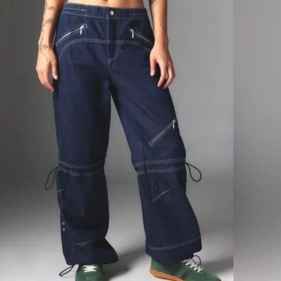 UO Silence & Noise Denim Cargo Pants with Drawcords - Picture 14 of 14